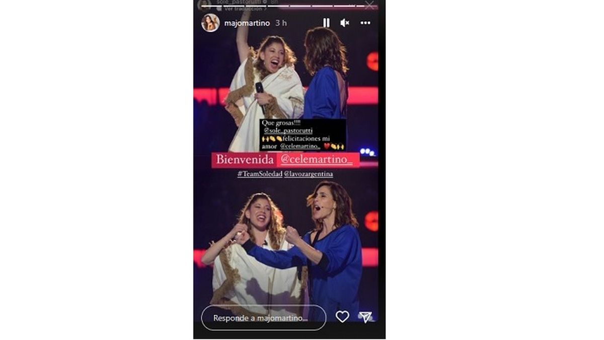 Majo Martino festej&oacute; desde sus redes sociales el ingreso de su hermana Celeste a La Voz Argentina 2022.