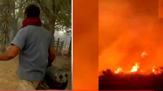 Pánico por los incendios en Córdoba: los vecinos combaten pelotas de fuego voladoras