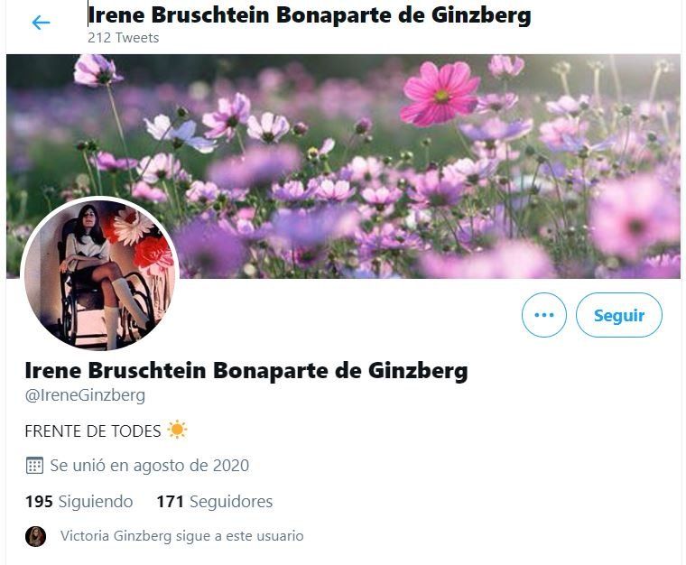 Victoria Ginzberg encontró un perfil en Twitter con el nombre de su mamá
