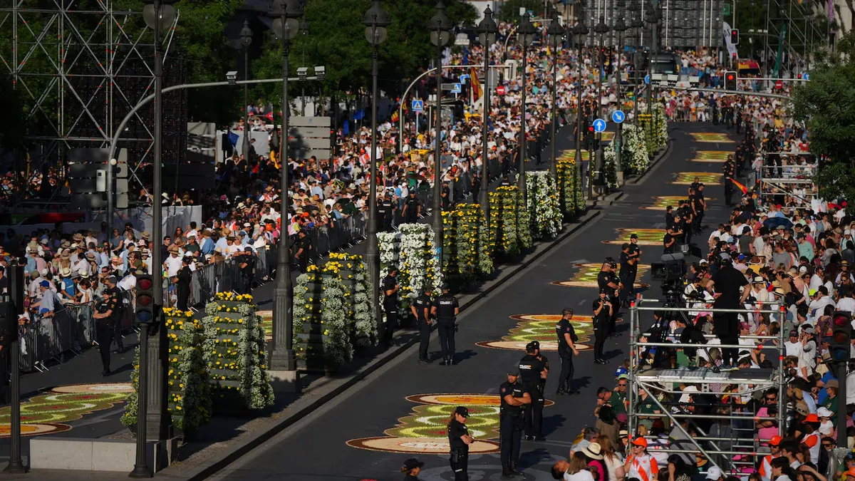 El evento callejero que León XIV realizó en la ciudad de Madrid, España (Foto: archivo).