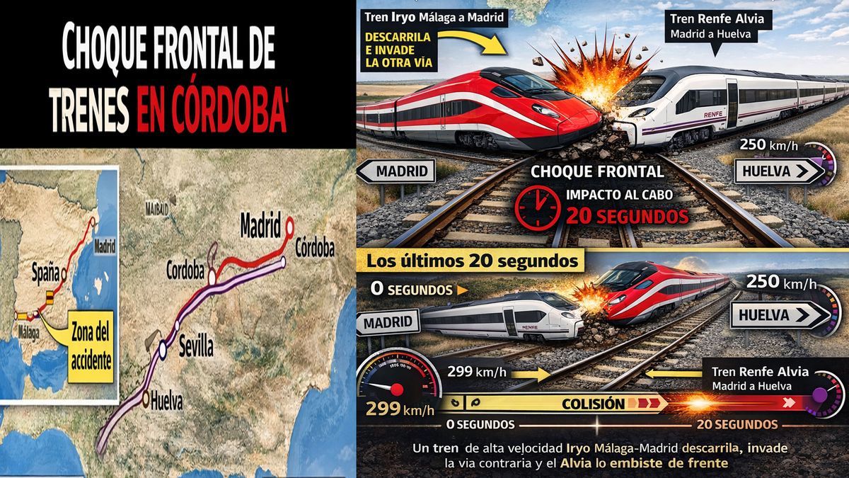 El accidente en España con dos trenes de alta velocidad. (Foto: A24.com)