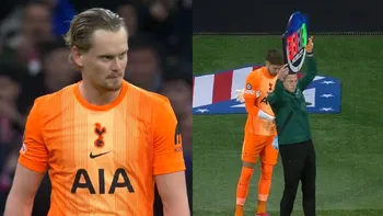 Lo reemplazaron tras dos errores: la noche de terror del arquero del Tottenham ante Atlético de Madrid