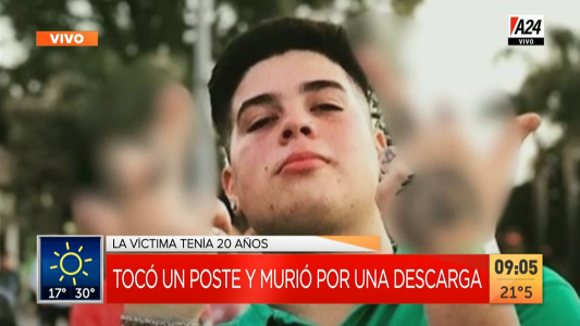 Orinó junto a un poste de luz en Bella Vista y murió electrocutado