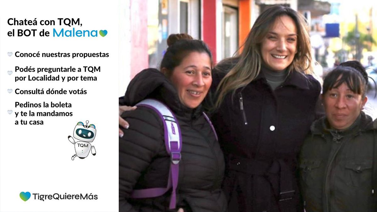 Malena Galmarini present&oacute; un original sistema para que las y los vecinos del distrito conozcan todas las propuestas para mejorar Tigre, a trav&eacute;s de un chatbot se puede consultar v&iacute;a WhatsApp desde cualquier tel&eacute;fono.