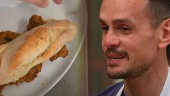 Christian Sancho homenajeó al primer sándwich que comió en Retiro pero no convenció al jurado