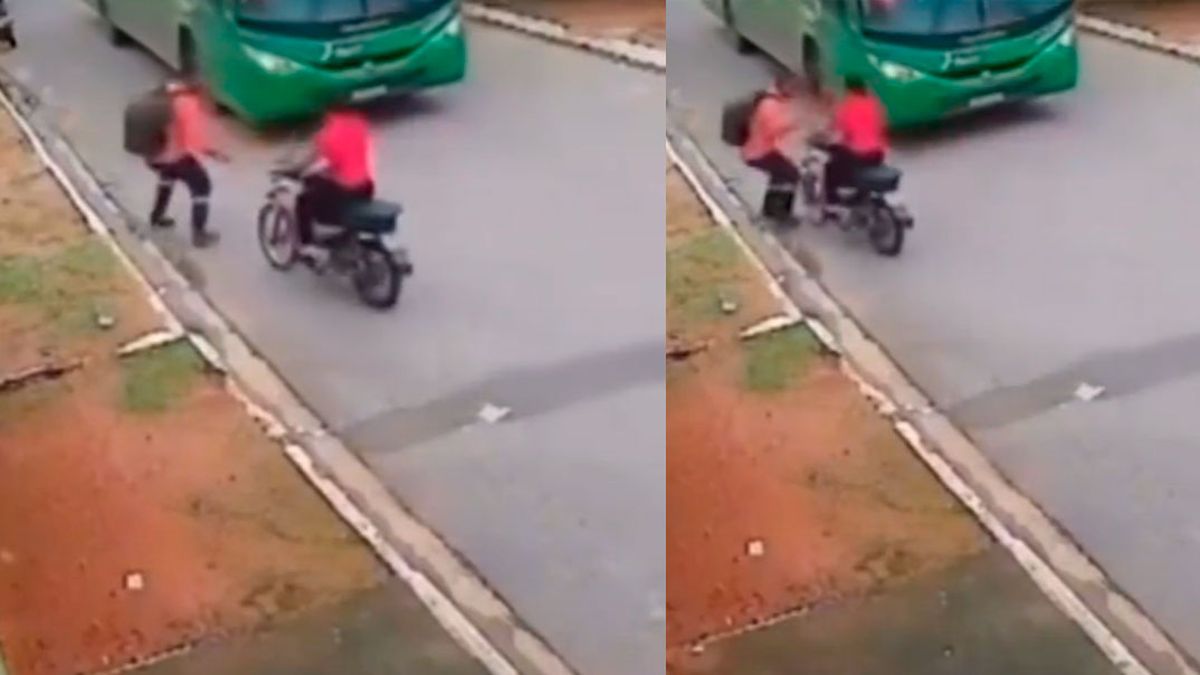 El video del momento en el que quiso atropellar a su ex pareja en una parada de colectivos