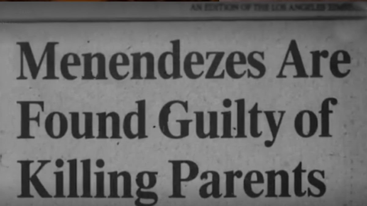 La prensa en 1996, reflejo en primera plana la condena perpetua a los hermanos parricidas. (Foto: Captura de TV)