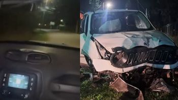Se filmó manejando a 140 km/h y terminó contra un poste: el impactante video del choque