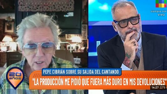 Pepe Cibrián reconoció que le pidieron que fuera más duro en sus devoluciones del Cantando 2020