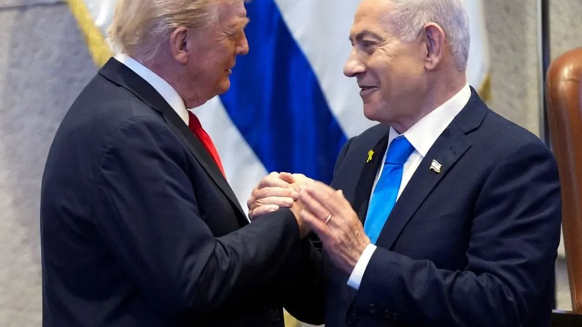 El presidente estadounidense, Donald Trump, junto al presidente israel&iacute;, Benjam&iacute;n Netanyahu.&nbsp;