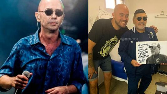 El regalo con dedicatoria especial del Indio Solari a Diego Maradona