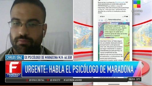 Carlos Díaz, ex psicólogo de Maradona: Diego estaba incómodo con muchas visitas