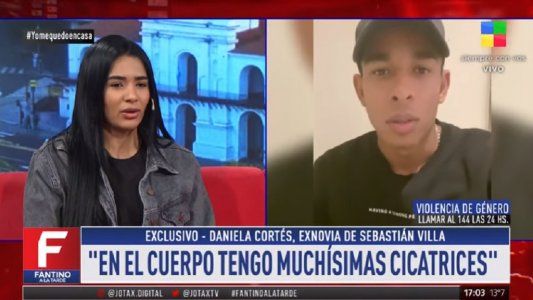 Daniela Cortés en Fantino a la tarde: Sebastián Villa me agarraba del pelo y me daba puños