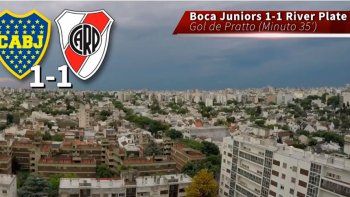 Así se vivieron los goles del superclásico desde edificios de Buenos Aires