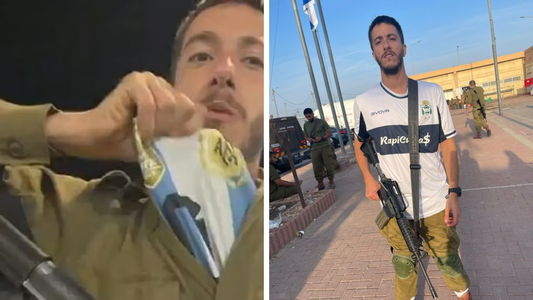 Es argentino y combate en Israel con las camisetas de Messi y Gimnasia: Son mis...