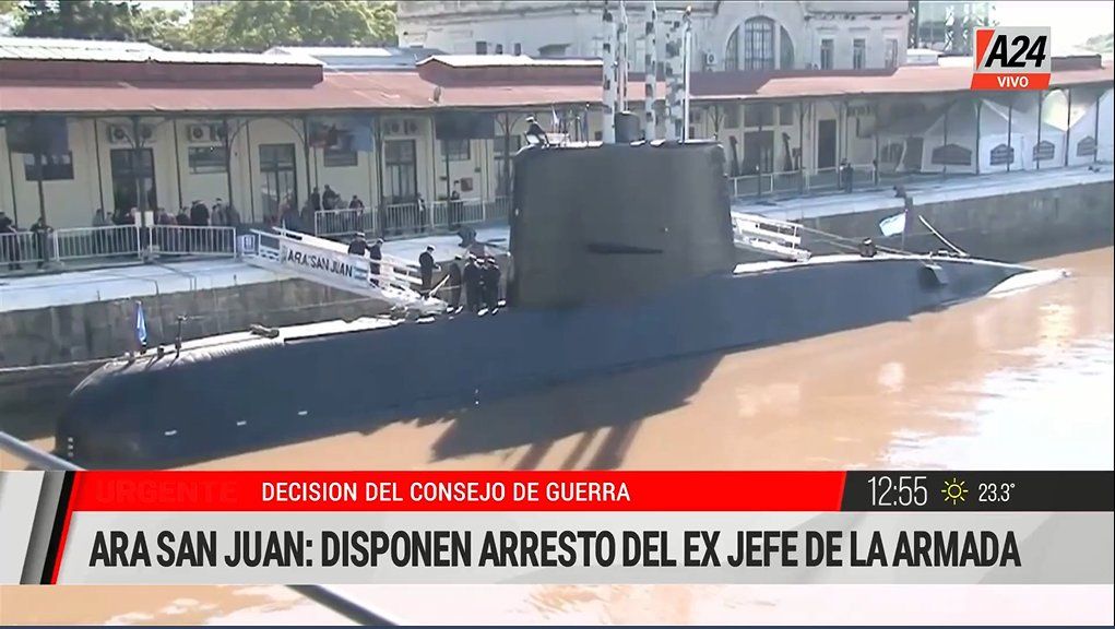 Ara San Juan: el exjefe de la Armada Marcelo Srur será arrestado durante 45 días por la tragedia.