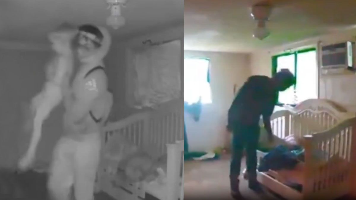 La imagen de una cámara de control para el hogar captó el momento en que una persona se llevó a un niño que luego asesinó. (Captura de TV)