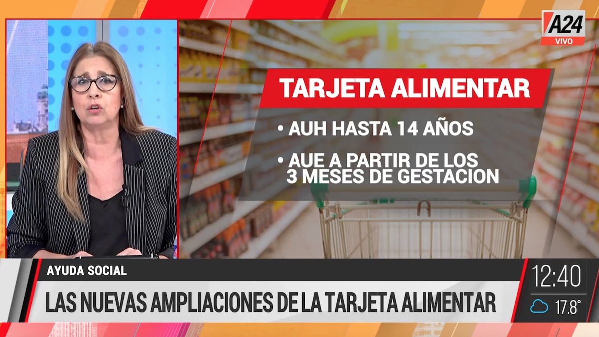 Clara Salguero anunció los cambios que se aplicarán en breve en la Tarjeta Alimentar (Foto: captura de pantalla).