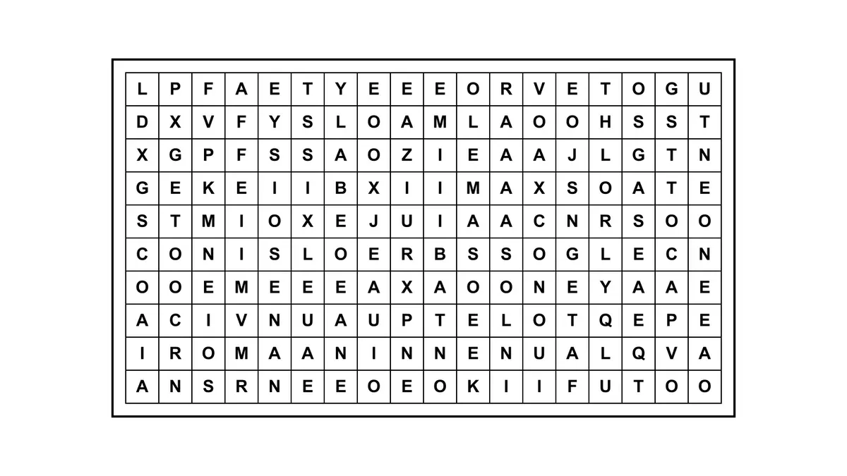 Encontrá la frase escondida en una sopa de letras con una cita célebre oculta