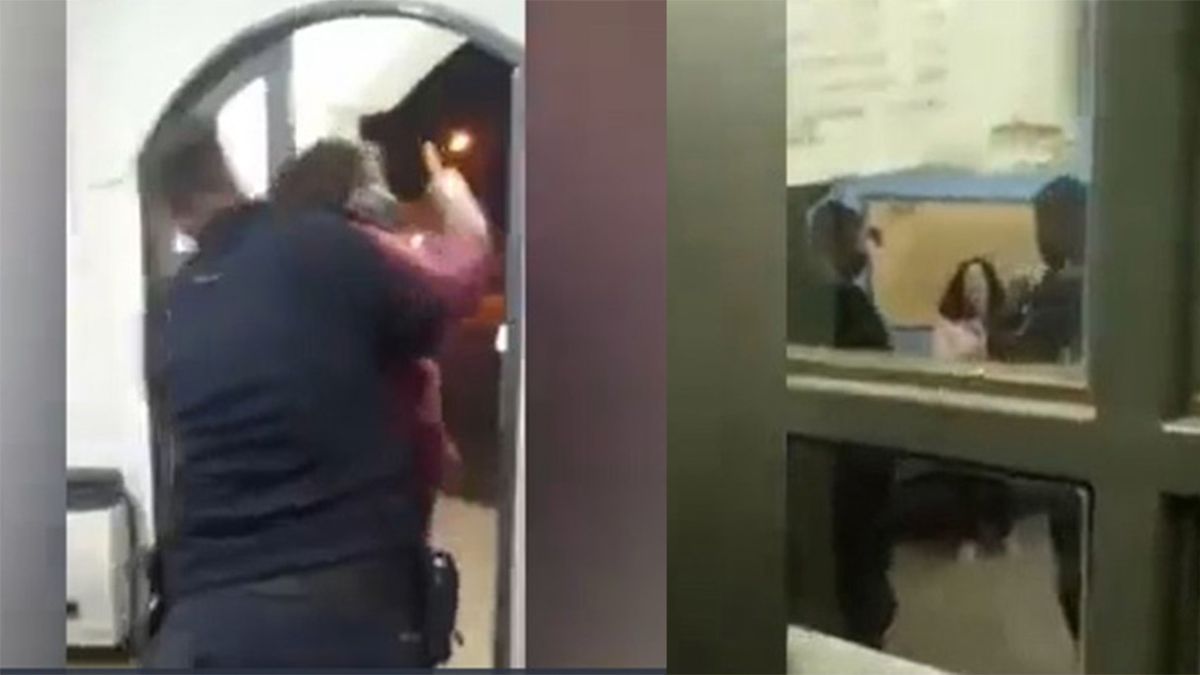 El violento episodio fue grabado con un celular. (Foto: captura del video de Facebook de Estrella Orozco)&nbsp;