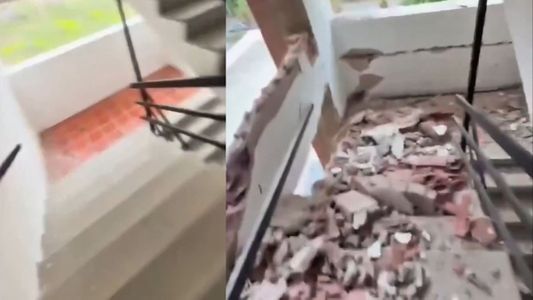 Terremotos en Venezuela: grabó en vivo el terrible derrumbe de su edificio mientras escapaba