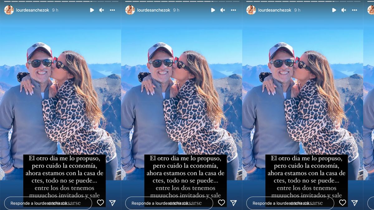 Lourdes Sánchez told from her social networks that she rejected the marriage proposal with Chato Prada to take care of the economy.