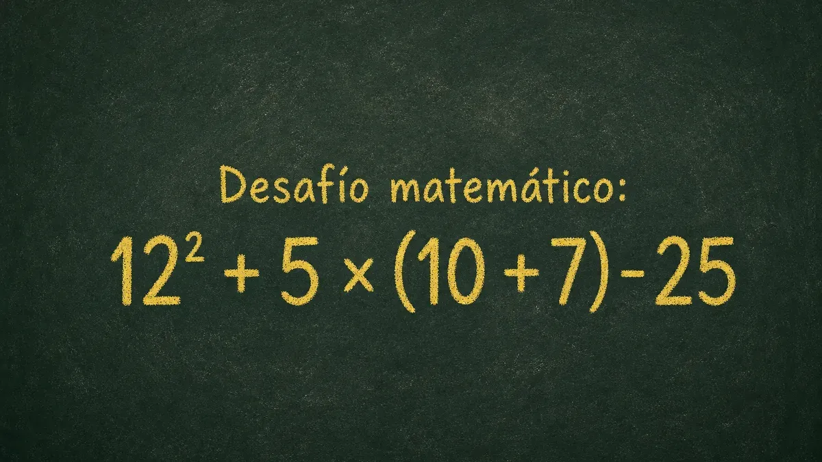 Imagen de pizarra para Desafío Matemático: ¿podés descifrar esta operación con exponentes antes de seguir leyendo?