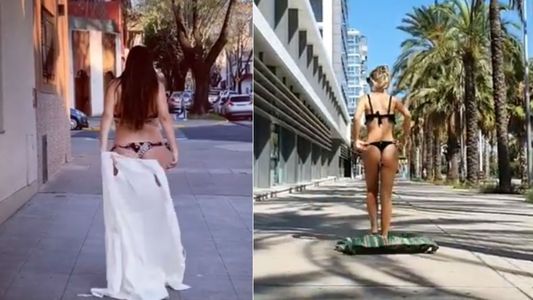 La parodia de Belu Lucius al video tiro alto de la China Suárez desde Barcelona