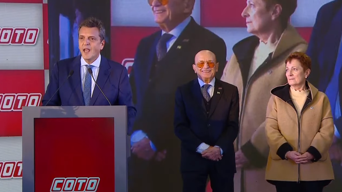 Massa y Coto compartieron un acto en Tigre (Foto: captura del Ministerio de Economía).