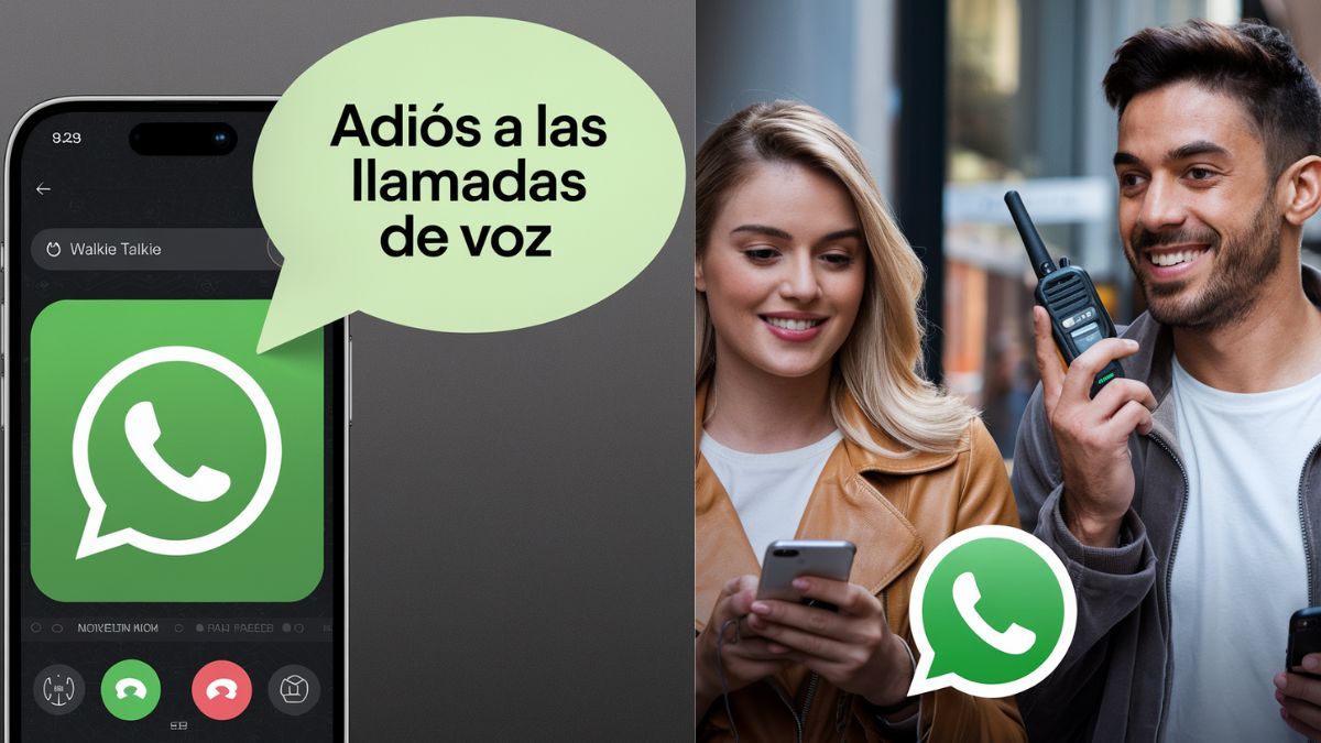 WhatsApp reemplaza las llamadas de voz con su modo walkie talkie: qué es y cómo funciona. (Foto: Ideogram)