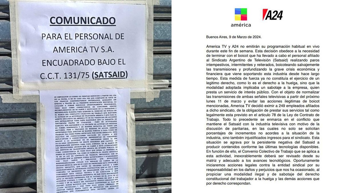 Comunicado del Grupo América sobre la interrupción de las transmisiones en vivo de América TV y A24