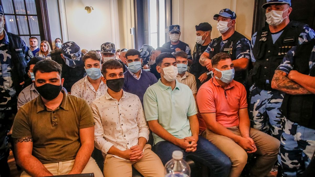 La quinta audiencia del juicio por el crimen de Fernando Báez Sosa terminó con el rumor de una pelea entre los acusados (Foto: Télam).