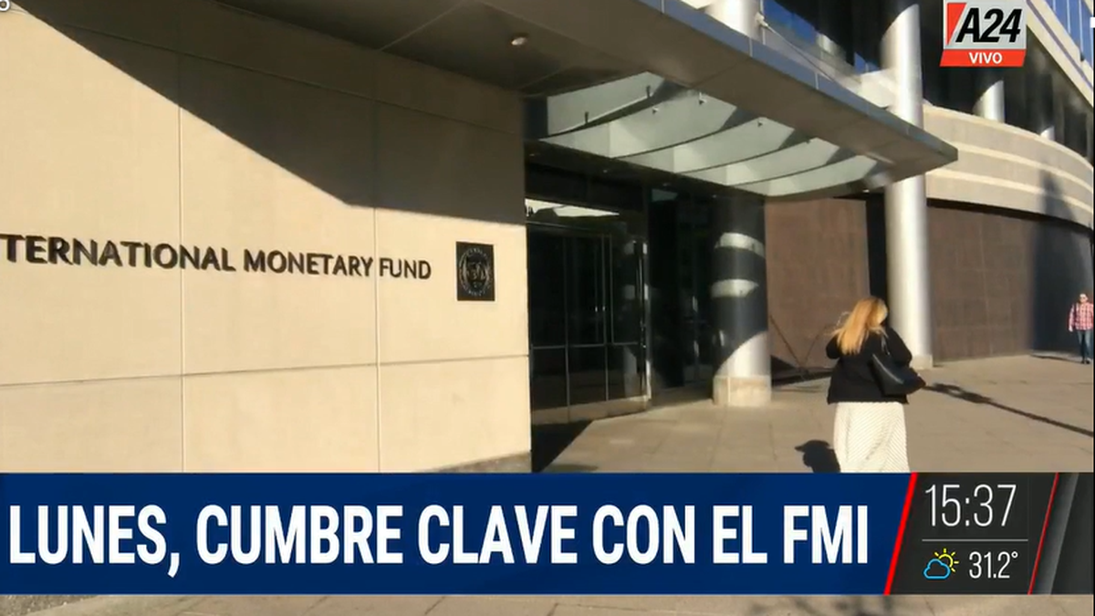 El FMI y el ministerio de Economía pasó para el lunes. (Foto: captura A24)