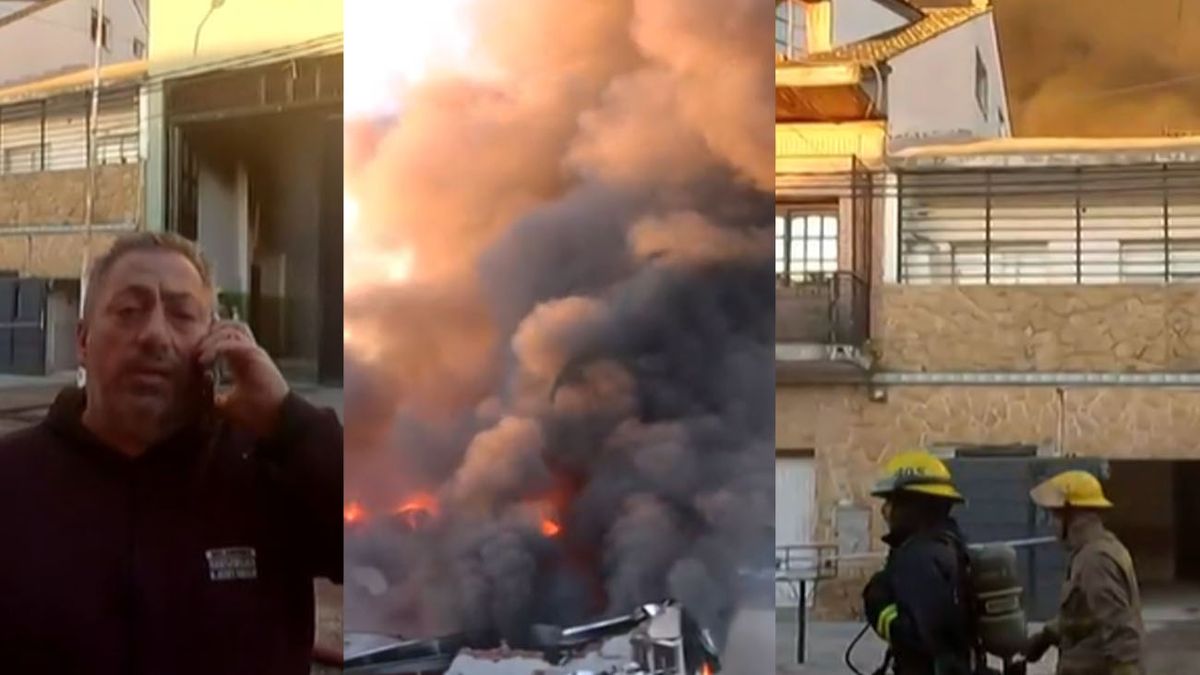 Un feroz incendio hizo estallar una pañalera en Lomas del Mirador y su peligra su casa: Está que hierve (Foto: captura)