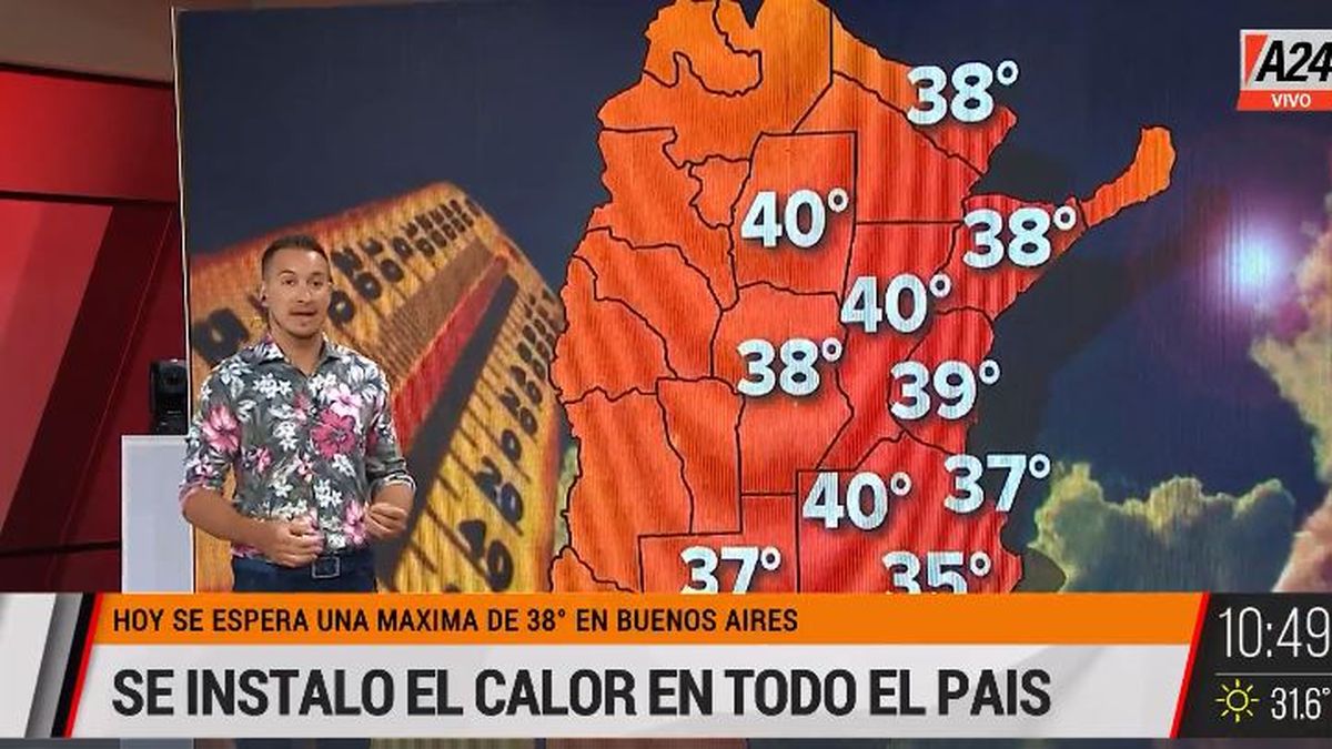 Alerta por ola de calor extremo en todo el país. (Captura de Tv)