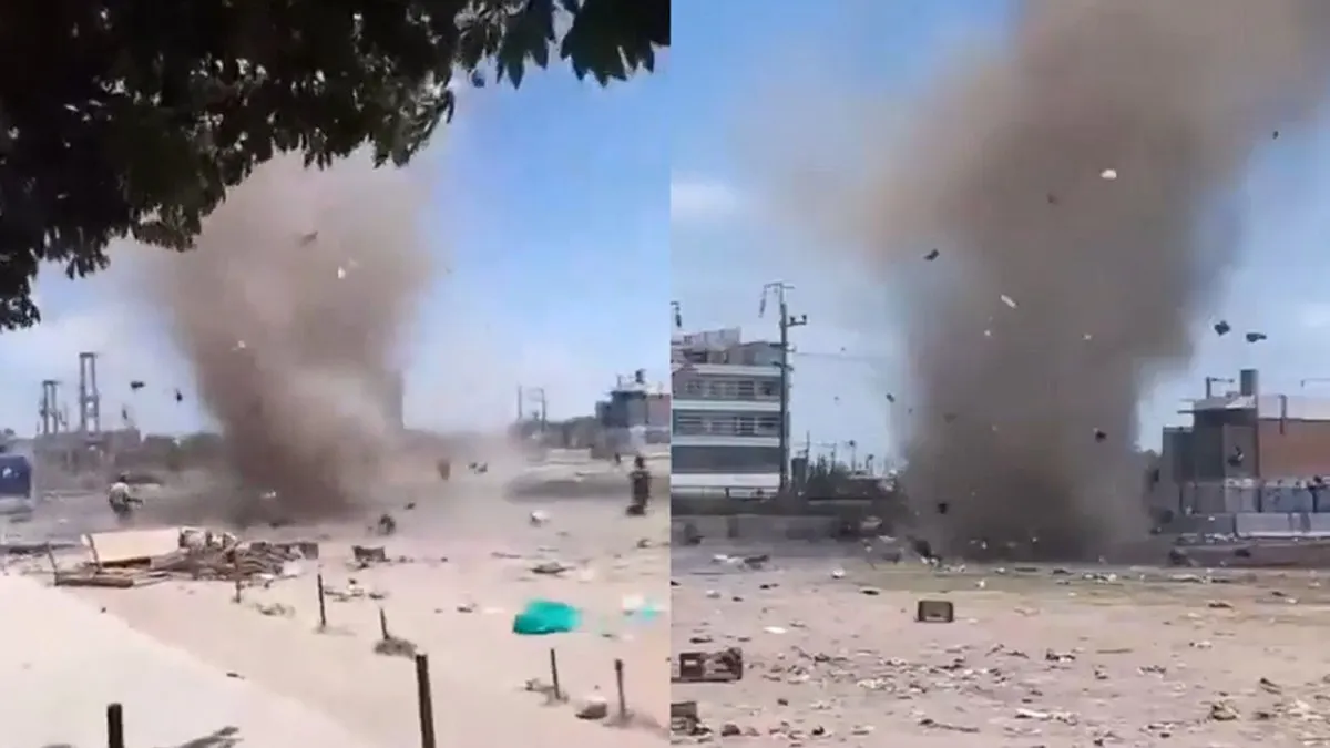 Un remolino sorprendió este lunes a los vecinos de Florencio Varela