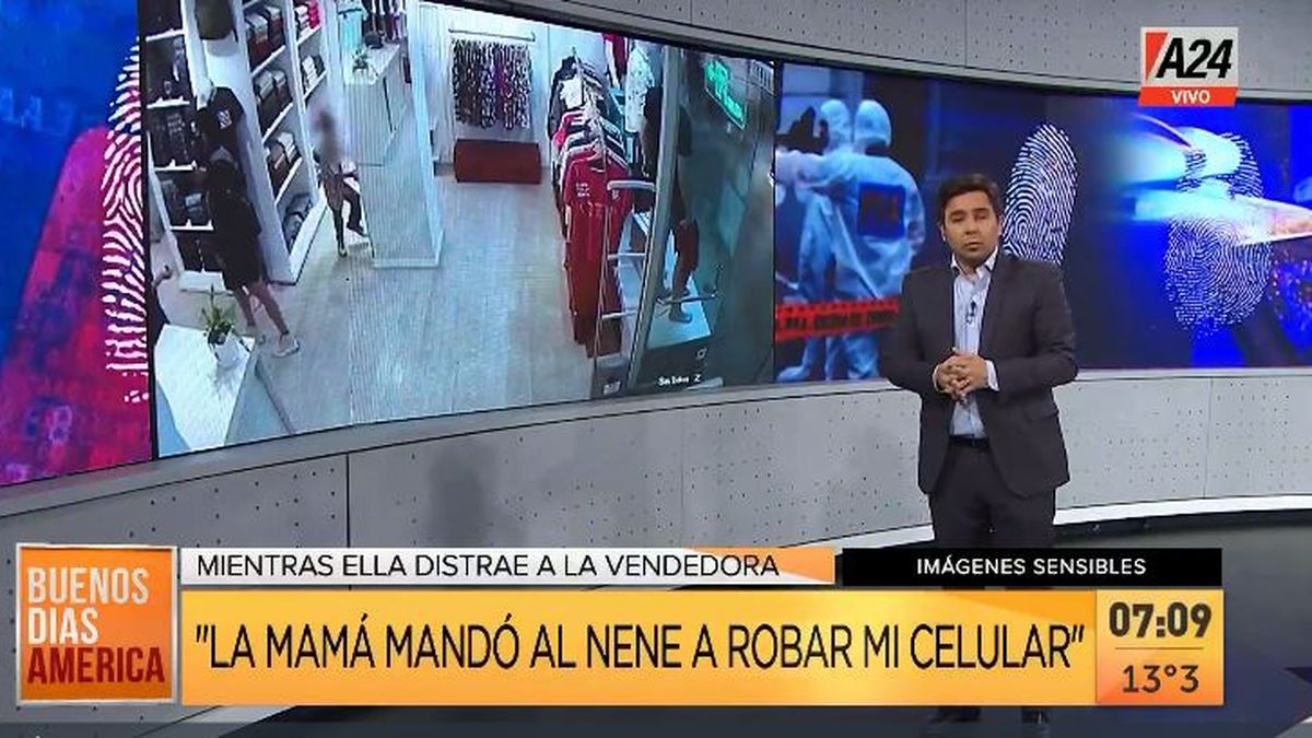 Córdoba: así una madre hizo que su hijo cometiera un robo. (Captura de Tv)