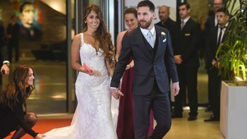 La foto que faltaba: Marcelo Tinelli y Guillermina Valdés, en la fiesta de casamiento de Messi