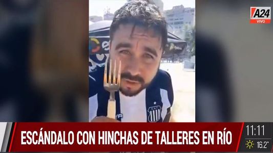 El video del escándalo de hinchas de Talleres en Río de Janeiro