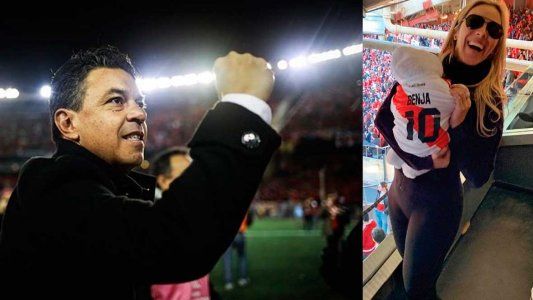 La ex de Marcelo Gallardo estuvo alentando a River en el Monumental con su pequeño hijo