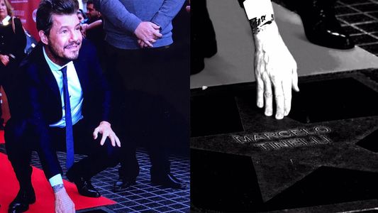 Tinelli tiene su estrella en calle Corrientes: Me acordé de mi papá, mi mamá, de Muñoz, Badía y Yankelevich