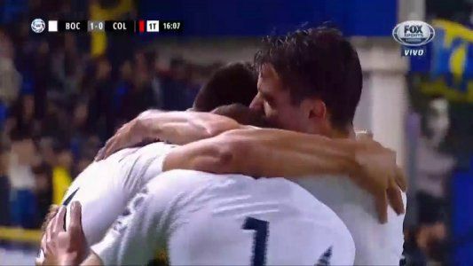 El gol de Magallán con el que Boca abrió el partido