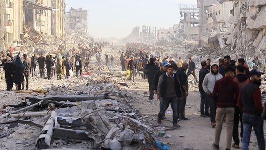 La impresionante imagen que muestra el drama de los palestinos en Gaza en medio de la tregua