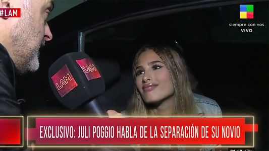 Julieta Poggio, al borde de las lágrimas, habló de su separación con Lucca Bardelli