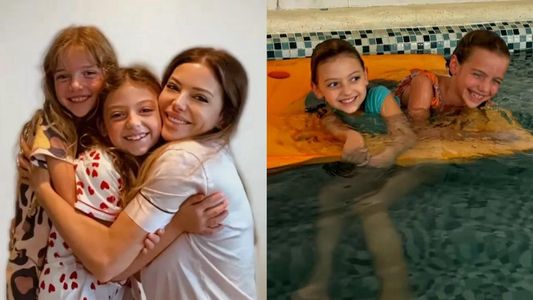 Las tiernas fotos de la pijamada de Isabella y Emma, las hijas de Wanda Nara y Evangelina Anderson