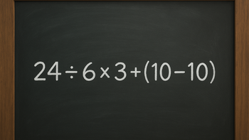¿Cuánto es 24 ÷ 6 x 3 + (10 - 10)? La cuenta matemática que pone a prueba a los genios