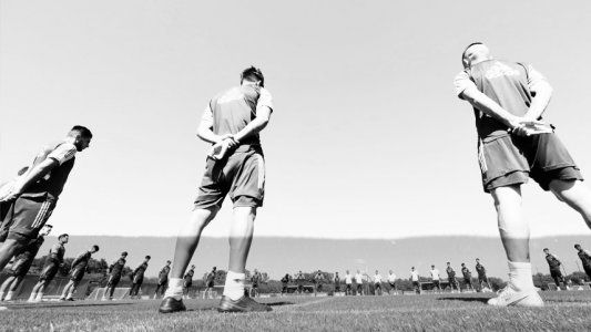El homenaje del plantel de Boca para Maradona antes del entrenamiento