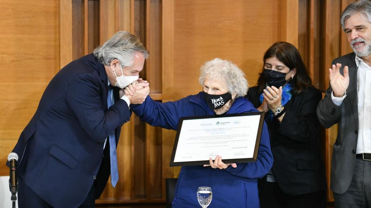 El Presidente en el acto por el Día de la Memoria en el Conicet.
