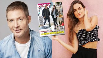 La tapa de Adrián Suar con una modelo 20 años menor que él