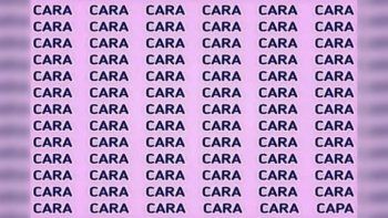 RETO VISUAL para expertos: detectá la palabra CAPA entre todas las CARA